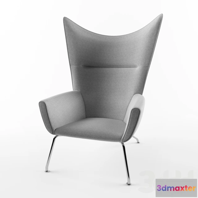 1085408 - Limited Edition Wegner CH445 Wing Chair  Stool - 218965