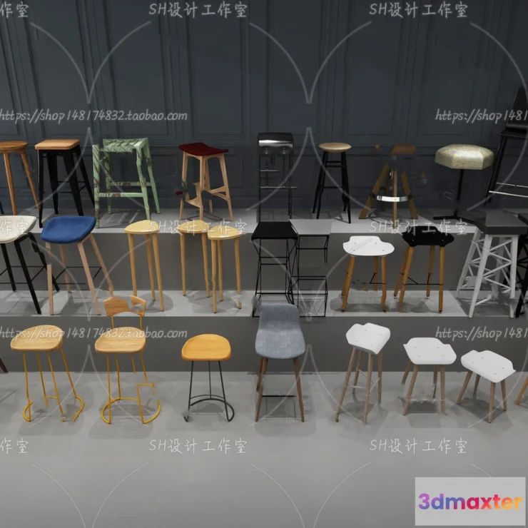 1130010 - Bar Chair 3D Models - 2140