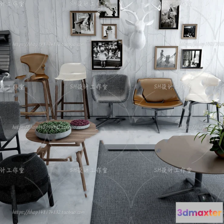 1130016 - Bar Chair 3D Models - 2143