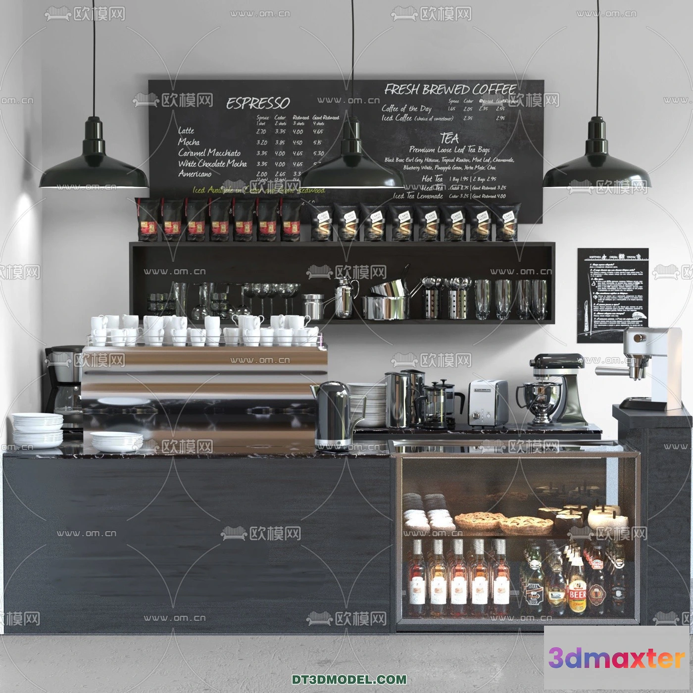 1359406 - Counter - Bar - Interior Design 3D Model - 002 3D Max