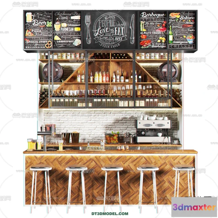 1359808 - Counter - Bar - Interior Design 3D Model - 008 3D Max