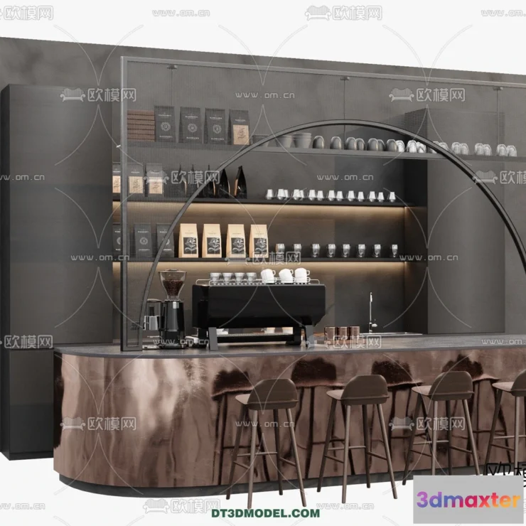 1360012 - Counter - Bar - Interior Design 3D Model - 011 3D Max