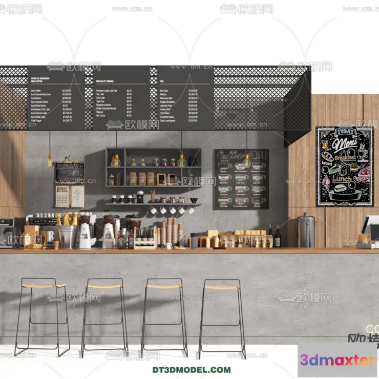 1360489 - Counter - Bar - Interior Design 3D Model - 018 3D Max