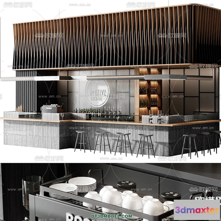 1361719 - Counter - Bar - Interior Design 3D Model - 036 3D Max