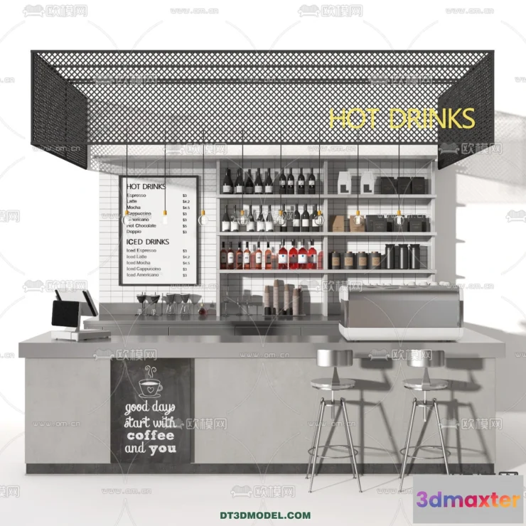 1362662 - Counter - Bar - Interior Design 3D Model - 050 3D Max