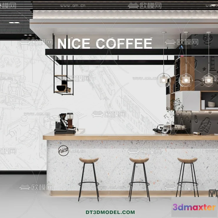 1363917 - Counter - Bar - Interior Design 3D Model - 068 3D Max