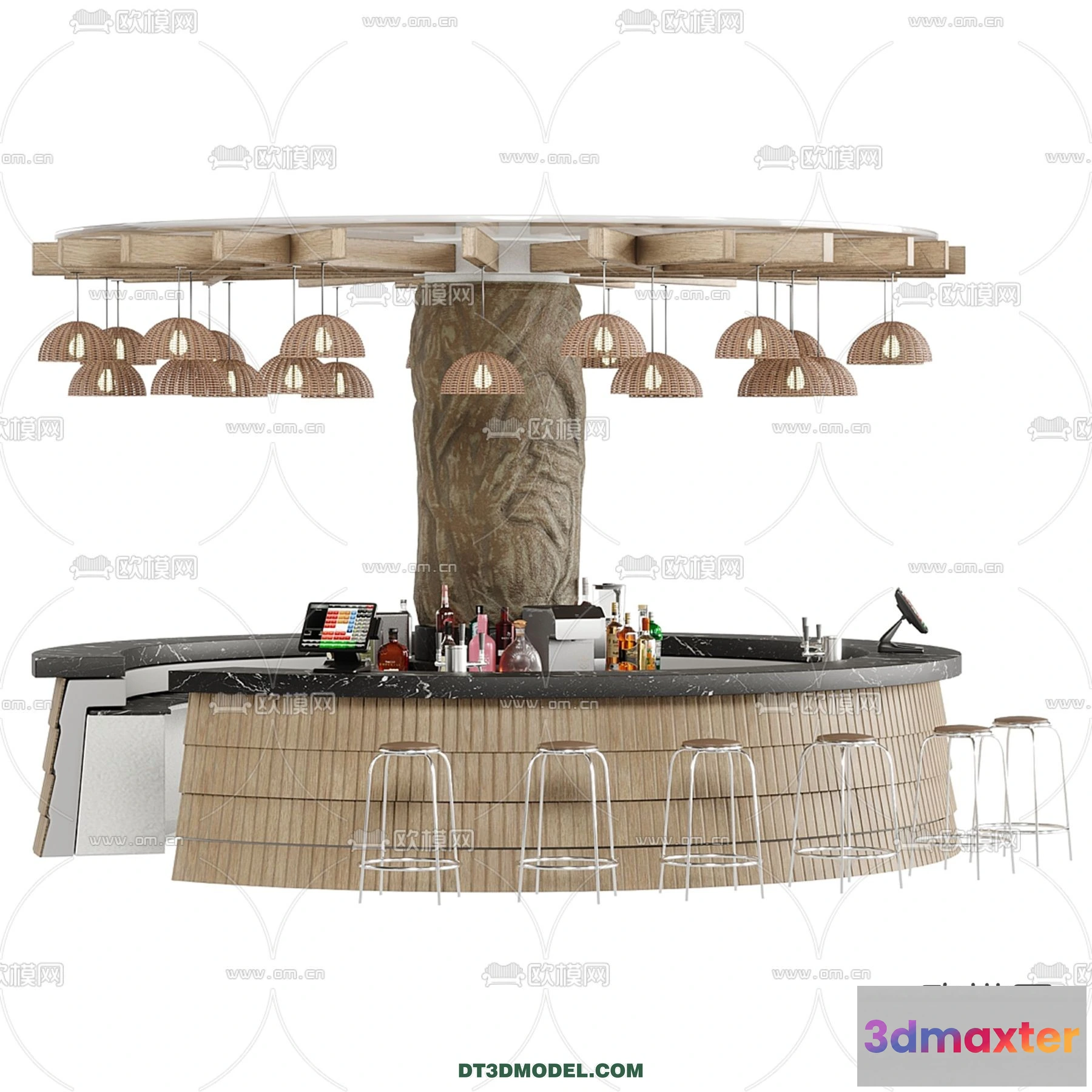 1365815 - Counter - Bar - Interior Design 3D Model - 096 3D Max