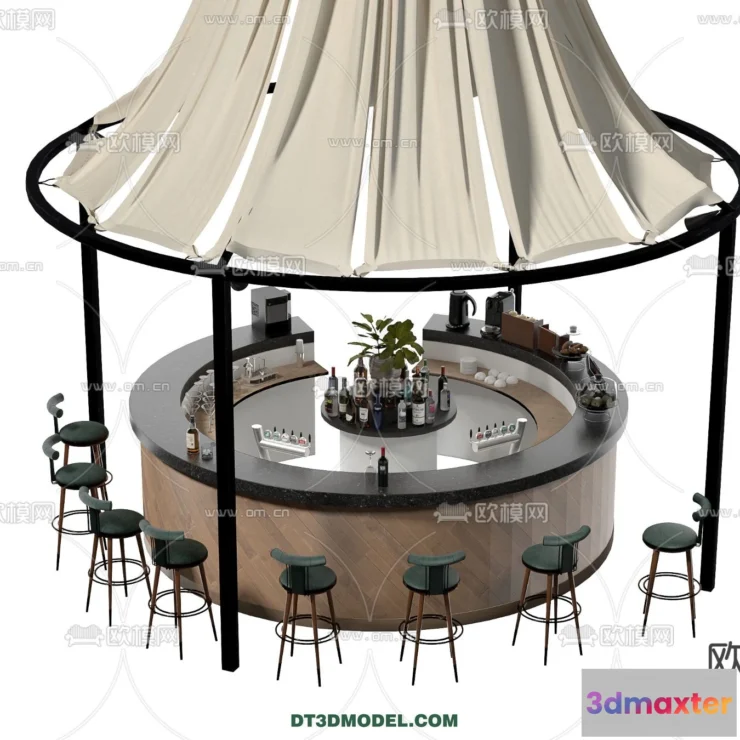 1367222 - Counter - Bar - Interior Design 3D Model - 117 3D Max