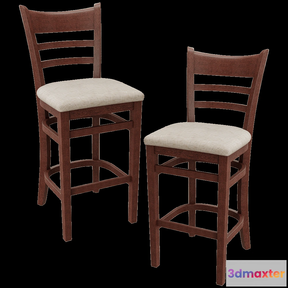 1613784 - BentWood - Barstool Oxford 3D Max
