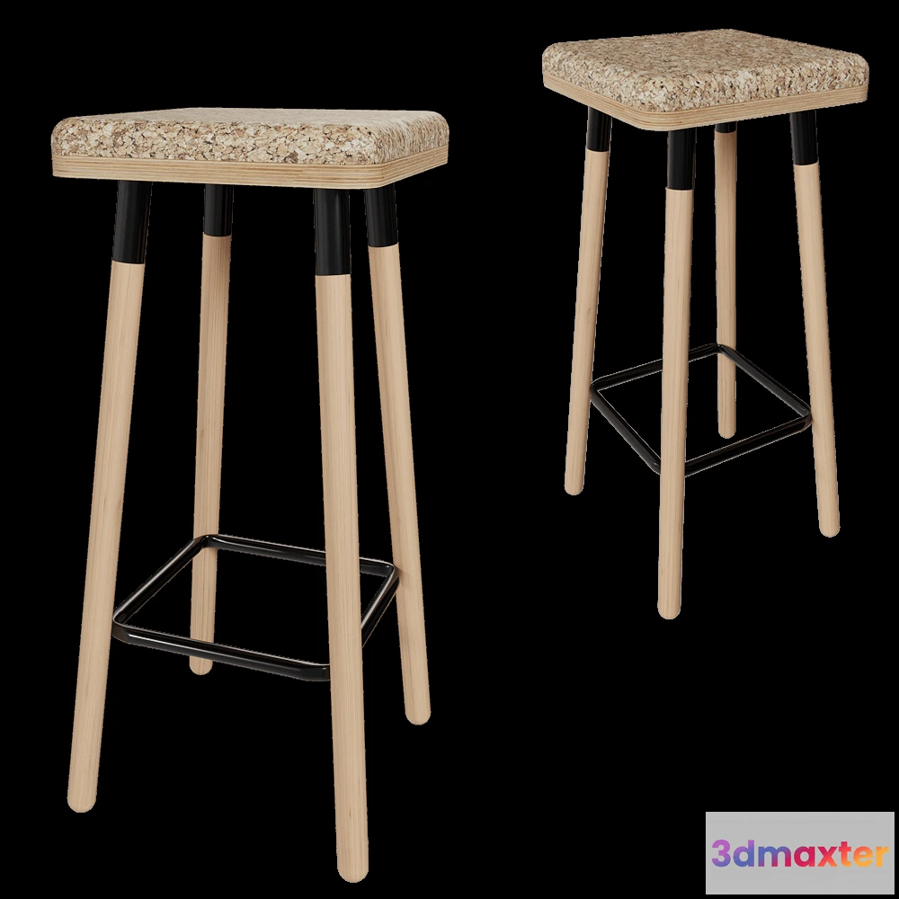1613890 - Askia - Bar Stool Marco Low 3D Max
