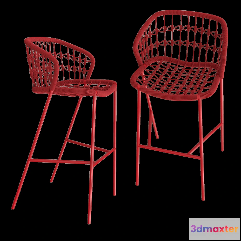 1613972 - Castil - High stool Emily SG H 3D Max