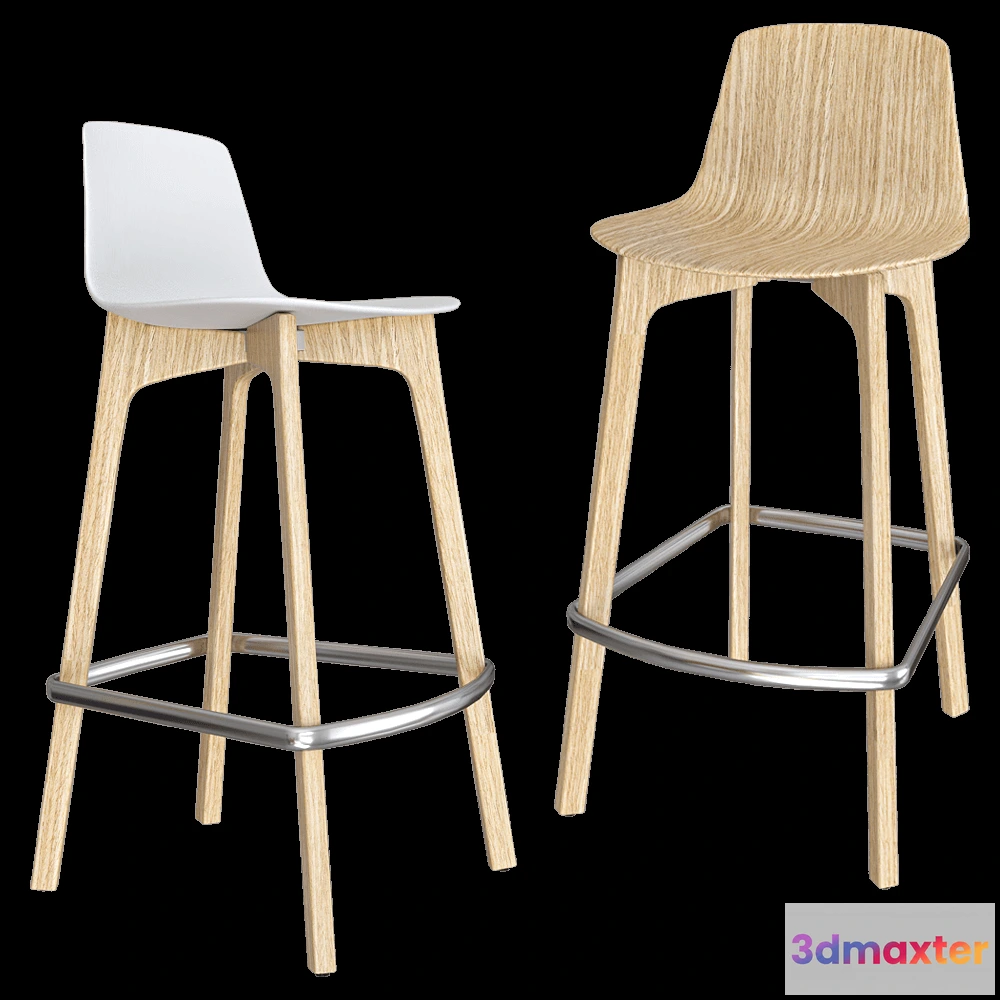1614023 - Enea - Bar stool Lottus wooden 3D Max