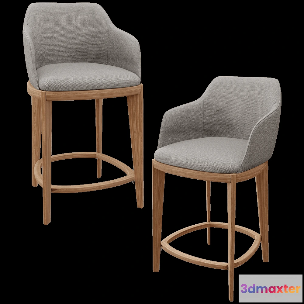 1614087 - Lagom - Semibar Stool Dine Grey 3D Max