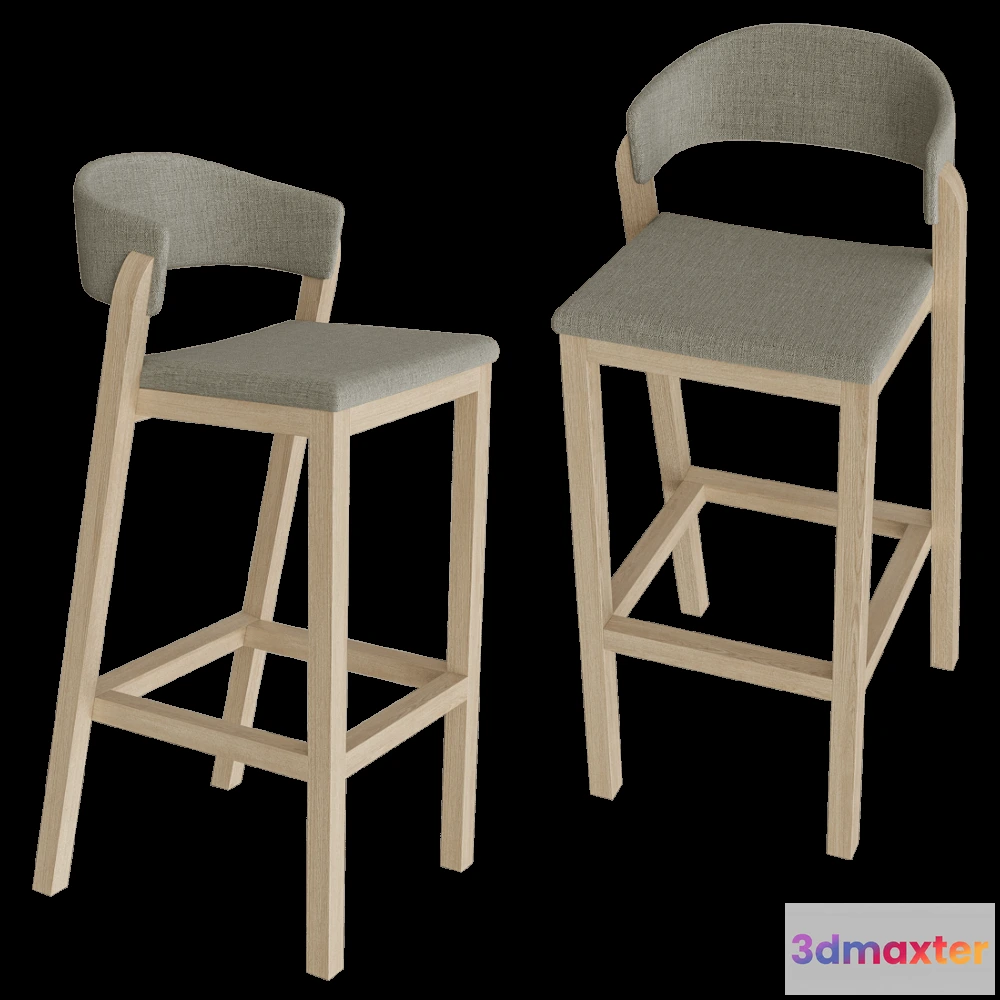 1614127 - MISSANA - Bar Stool Oslo 3D Max