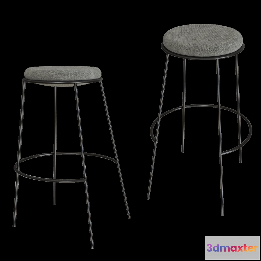 1614129 - MISSANA - Bar Stool without backrest Nest 3D Max