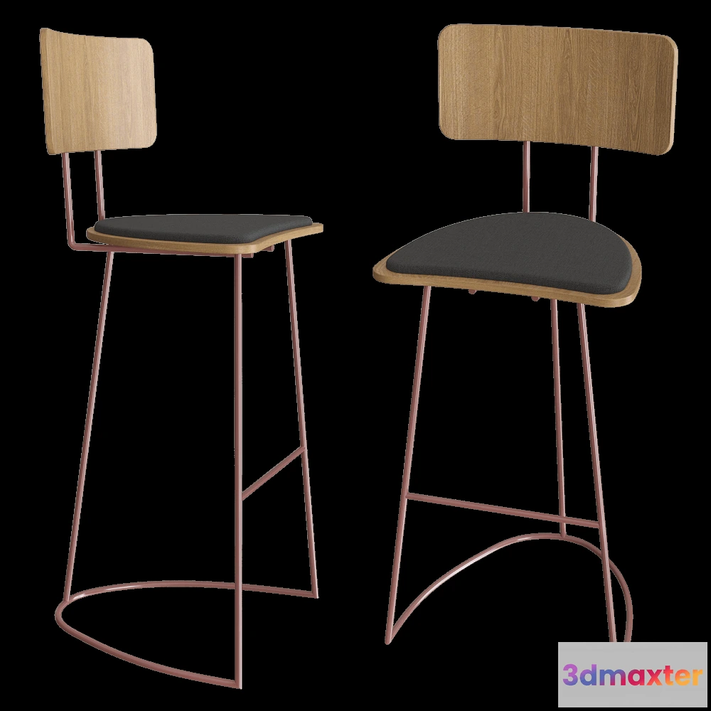 1614133 - MISSANA - Bar Stool Boomerang 3D Max