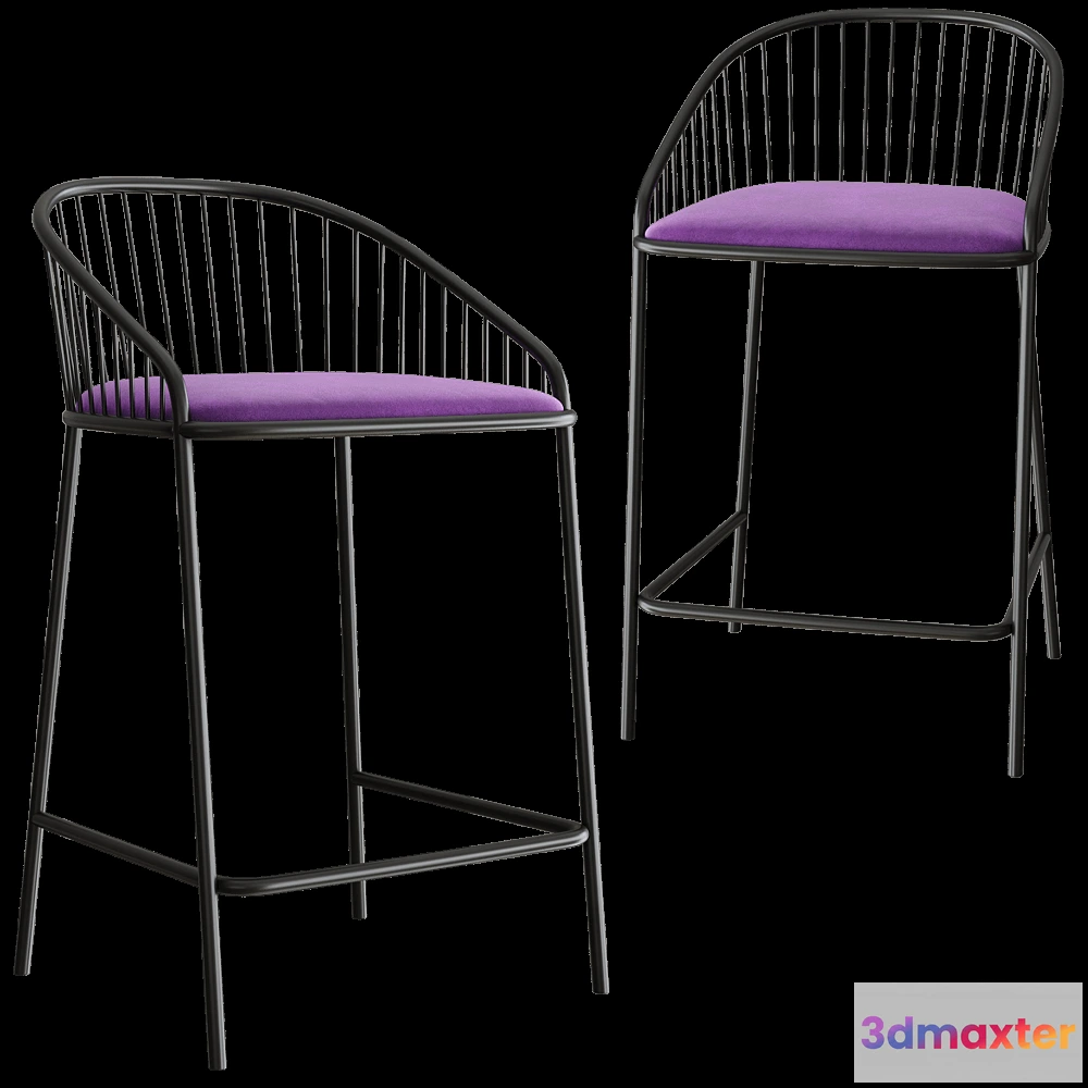 1614141 - MISSANA - Semi barstool Agora 3D Max