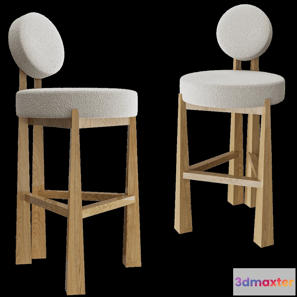 1614147 - Modenature - Bar stool MASAI 3D Max