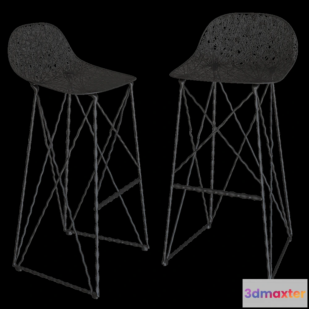1614163 - Moooi  - Bar Stool Carbon 3D Max