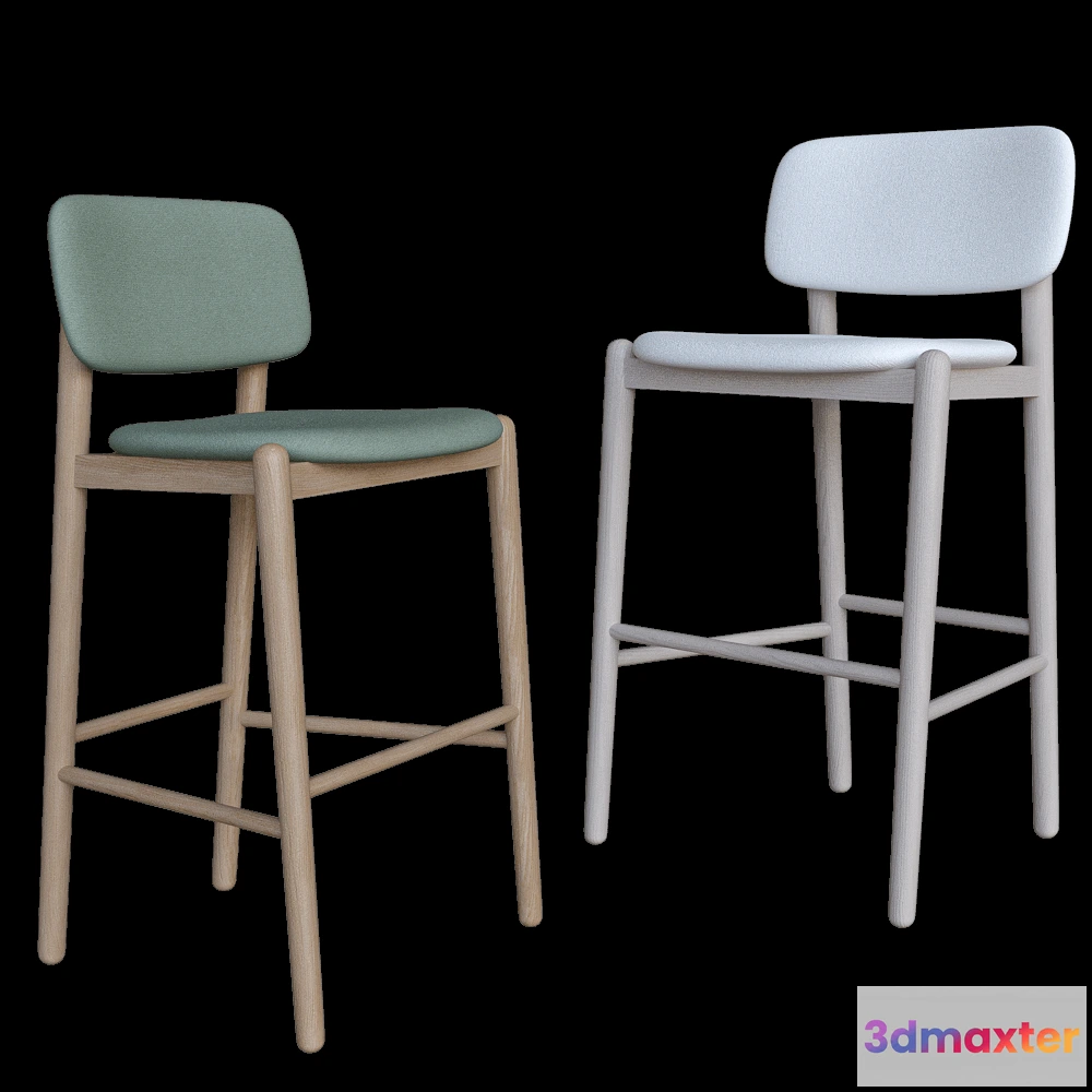 1614173 - MZPA - Barstool Mild without armrests and soft back 3D Max