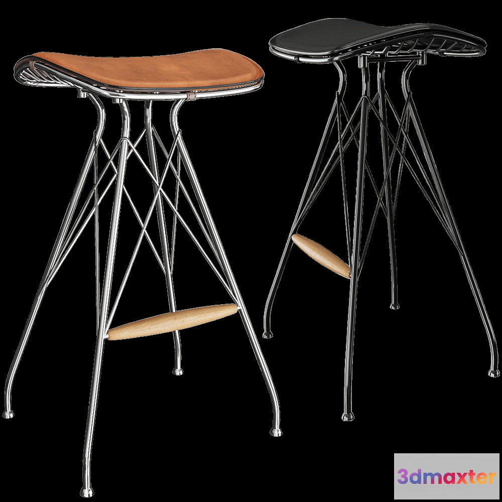 1614189 - Overgaard & Dyrman - Bar stool Wire 3D Max