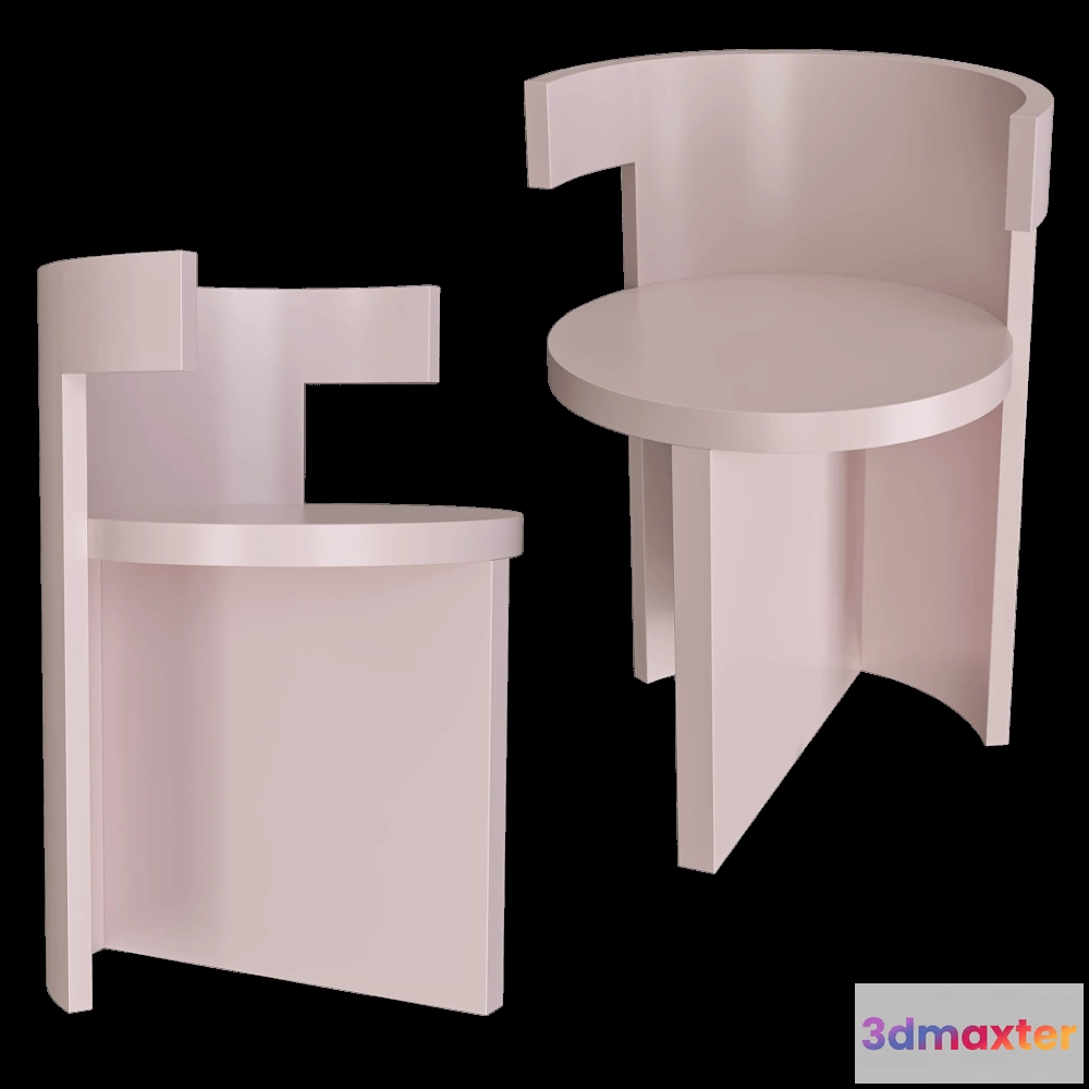 1614227 - Serax - Stool  lila Boho 3D Max