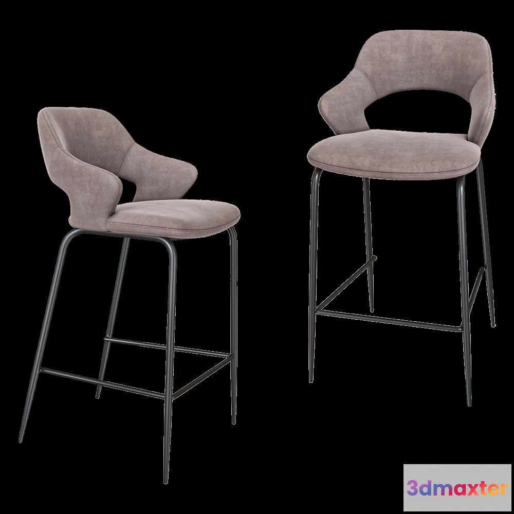 1614267 - Top concept - Semi-bar chair Woddy 3D Max