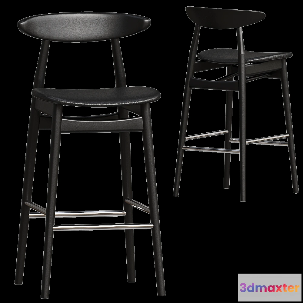 1614549 - Vincent Sheppard - Bar stool upholstered Teo 3D Max