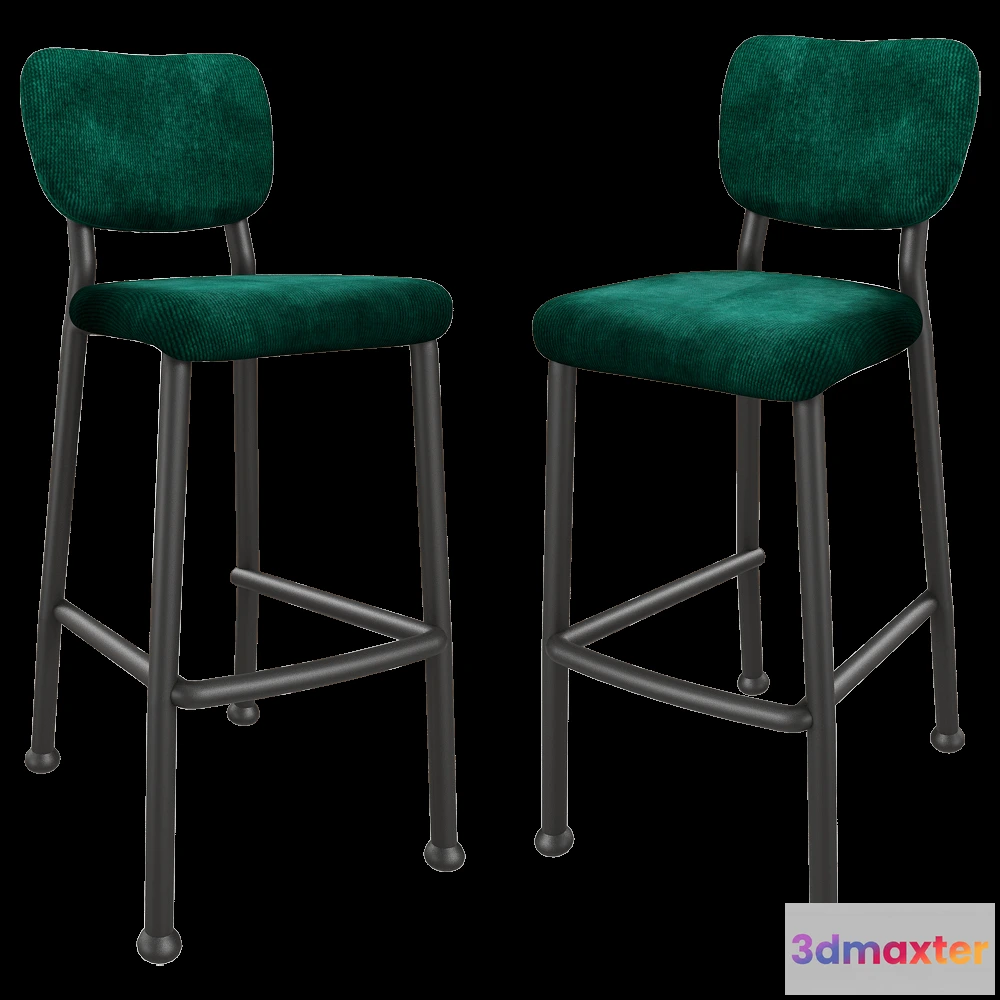 1614573 - Zuiver Group   - Bar stool Benson green 3D Max