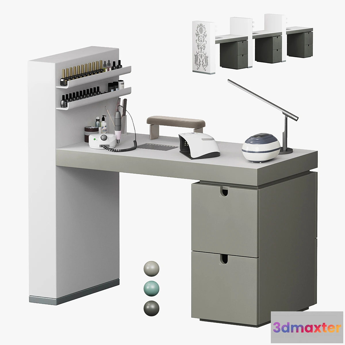 1353753 - Gamma & Bross Gloss Manicure table Color 3D Max