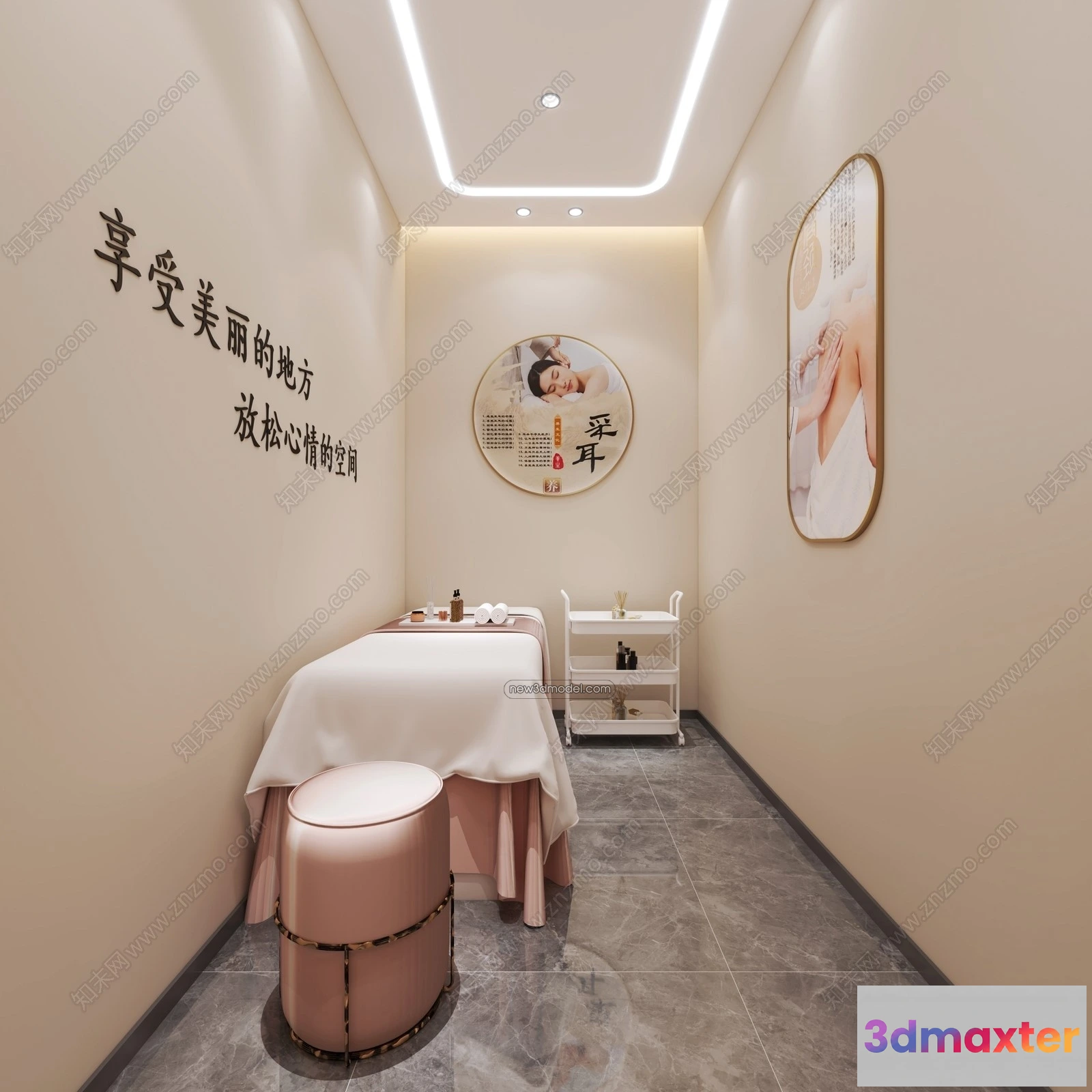 1370275 - Spa And Massage - 3D Interior Scene - 3D Models - 003 3D Max