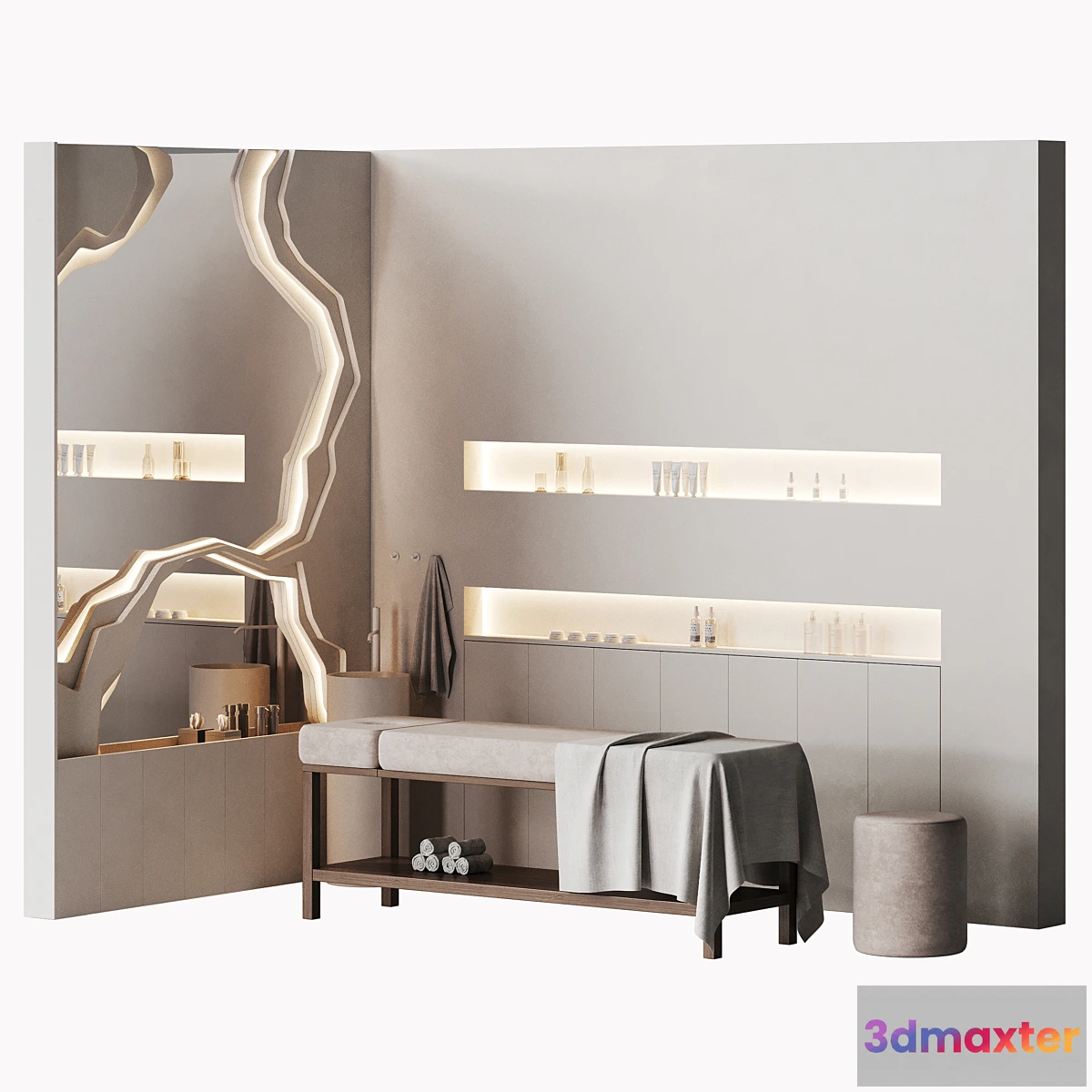 1399028 - Modern spa room with massage couch 2 3D Max