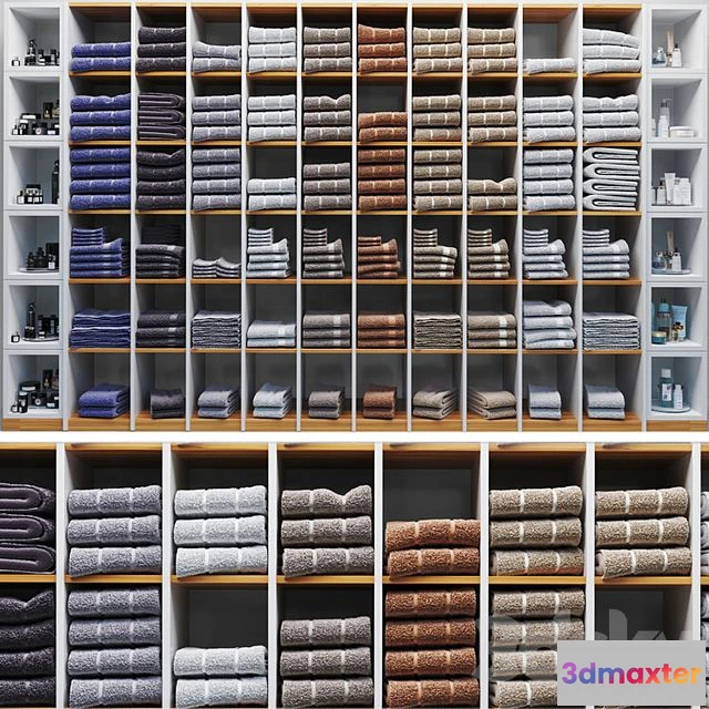 1567226 - Rack with Towels Cosmetics 3D Max