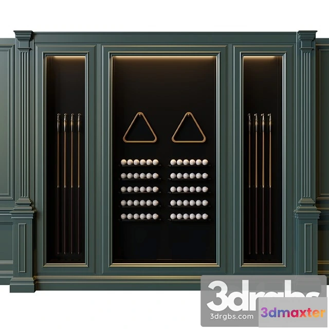 1002442 - American Style Billiard Cabinet