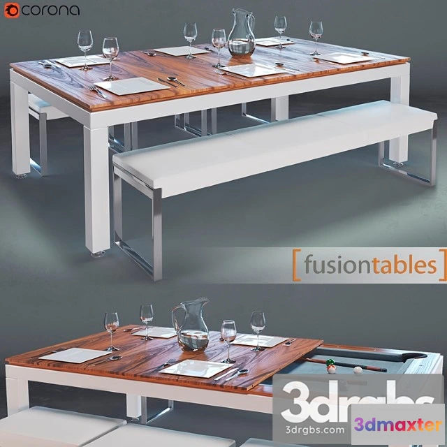 1002478 - Fusion Tables Metal Line Dining Pools