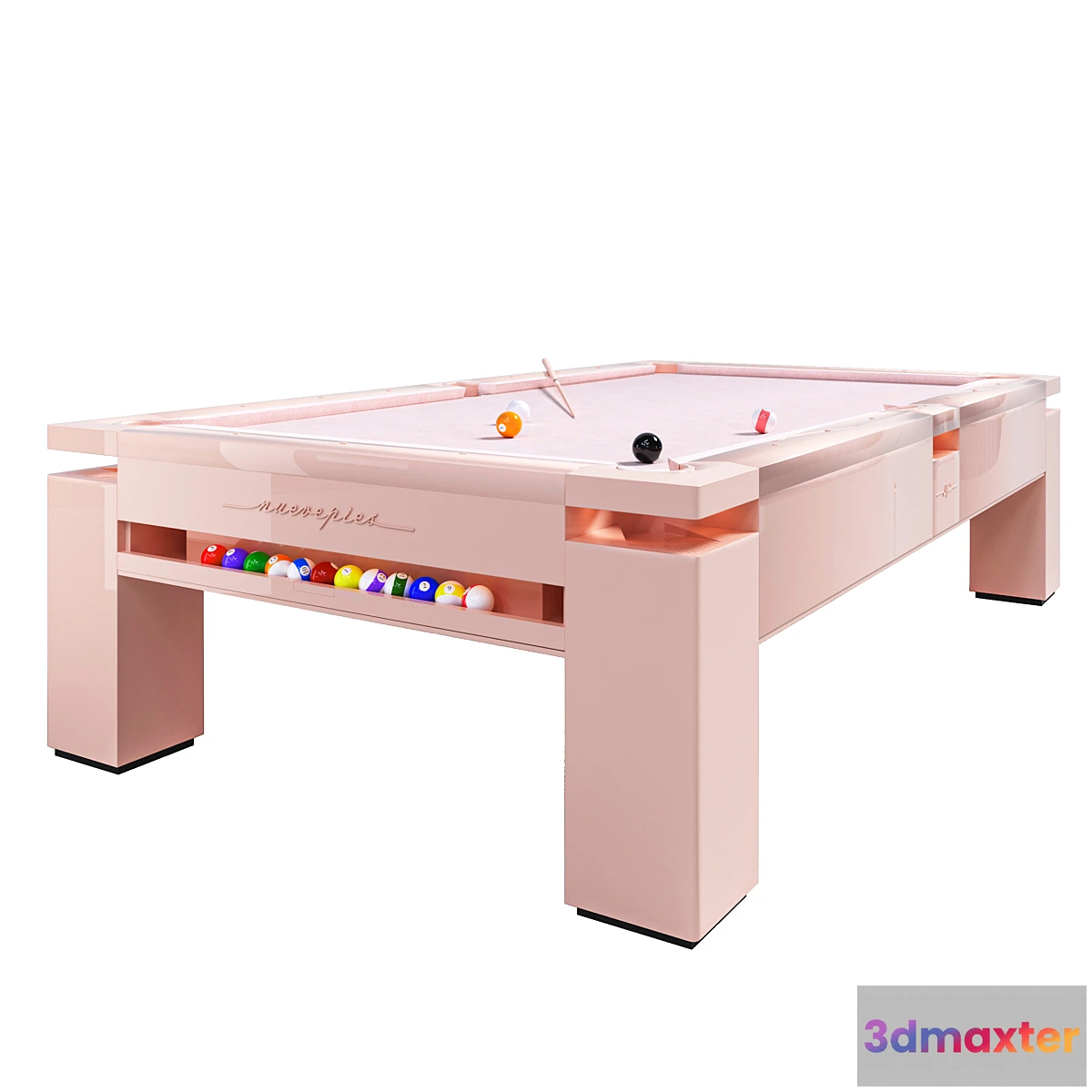 1315497 - Pool table MONOCOLOR PINK PASTEL - No.2 3D Max