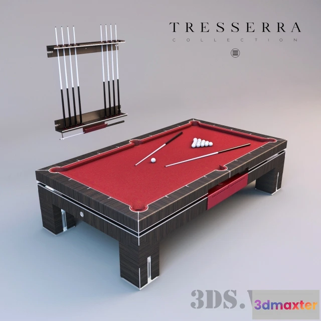 1663890 - other-models - Tresserra Bolero Pool Table and Cue Rack 3D Max