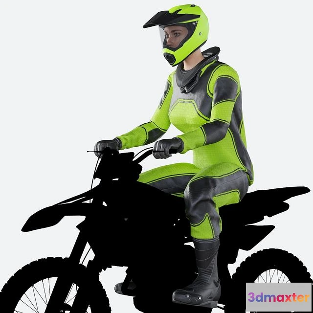 1538398 - Motorcyclist 3D Max