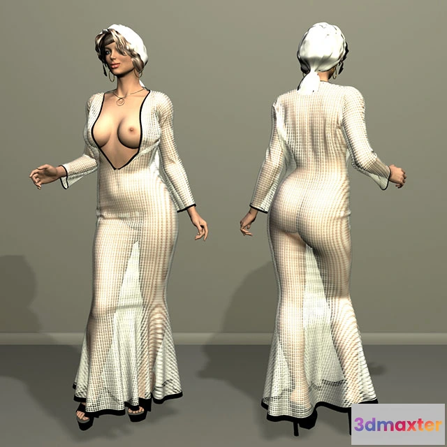 1663916 - other-models - Girl in a transparent dress 3D Max