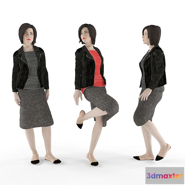 1663968 - other-models - Girl with bob hairstyle 3D Max