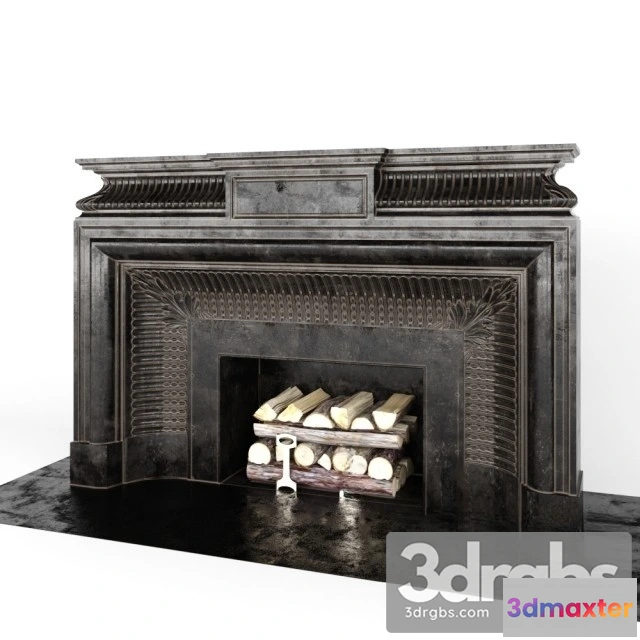 1004370 - Black Stone Fireplace