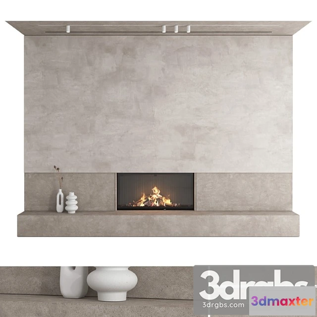 1004450 - Decorative Wall With Fireplace Set 27