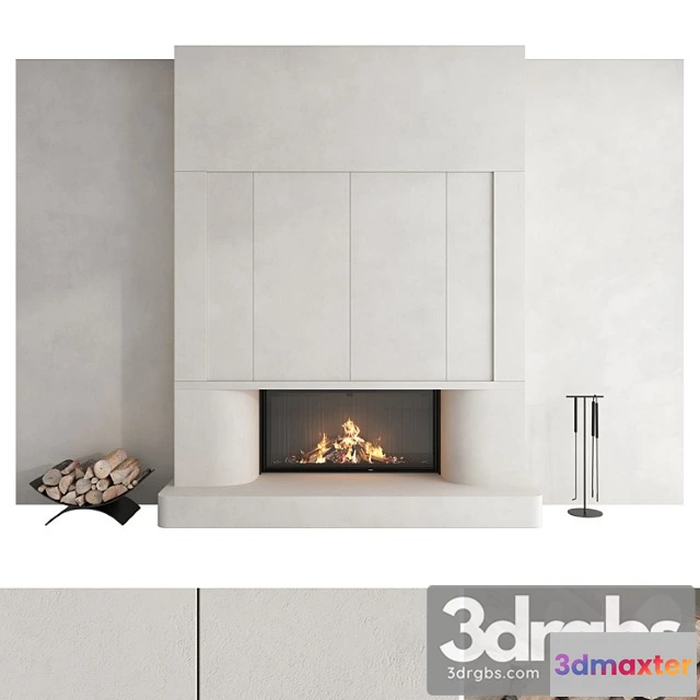 1004454 - Decorative Wall With Fireplace Set 47
