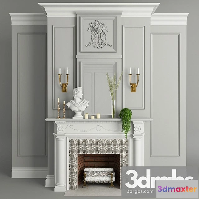 1004688 - Fireplace decor plants