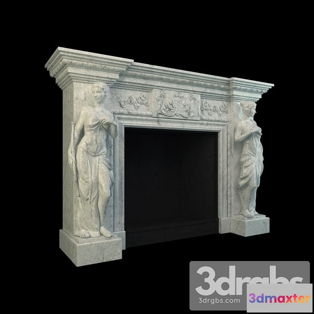 1004786 - Neoclassical Plaster Fireplace 2
