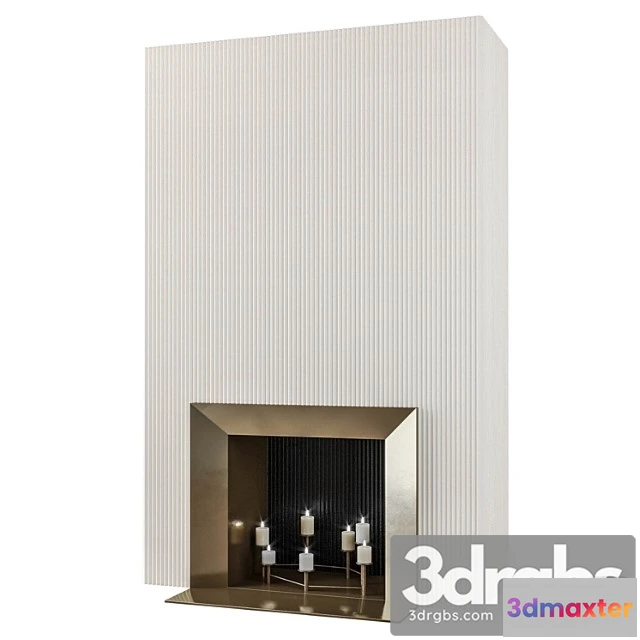 1004796 - Retro fireplace with candles