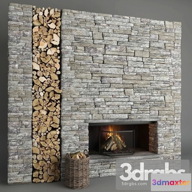 1004828 - Stone Fireplace