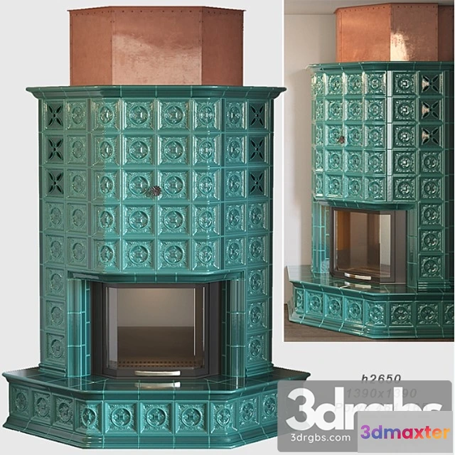 1004856 - Tiled fireplace