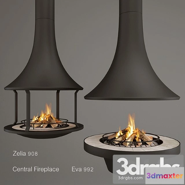 1004868 - Two fireplaces zelia 908 and eva 992