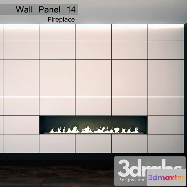1004876 - Wall panel 14. panel & fireplace